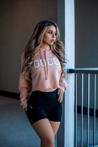 GGCO. Blush Crop Hoodie